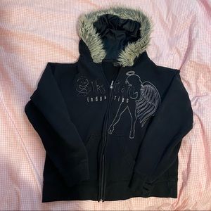 y2k angel/devil fur jacket